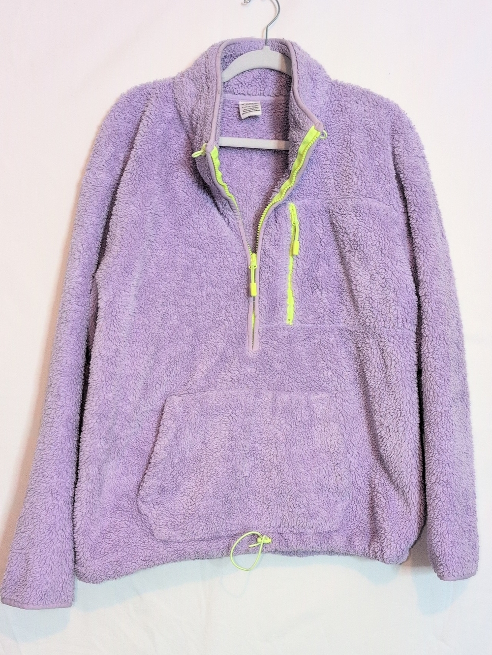 PINK Victoria's Secret Lavender Sherpa Pullover XL